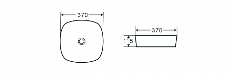 Раковина накладная Terminus Классик 370х370х115 Челябинск - фото 3