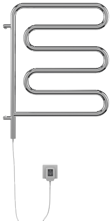 Электро 25 Ш-обр 450х570 поворотный Полотенцесушитель  TERMINUS Челябинск - фото 2
