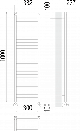 Аврора с/п П20 300х1000 Полотенцесушитель  TERMINUS Челябинск - фото 3