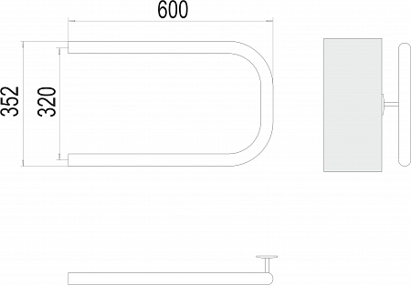 П-обр AISI 32х2 320х600 Полотенцесушитель  TERMINUS Челябинск - фото 3