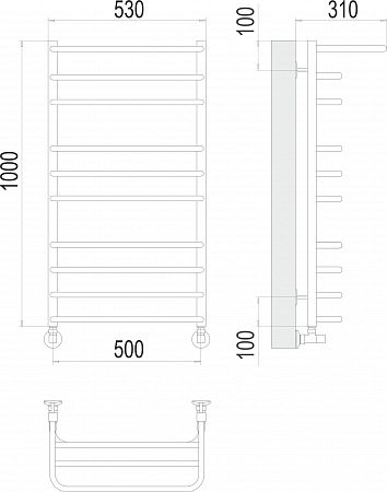 Арктур П10 500х1000 Полотенцесушитель  TERMINUS Челябинск - фото 3