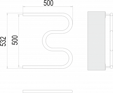 М-обр БШ 500х500 Полотенцесушитель  TERMINUS Челябинск - фото 3