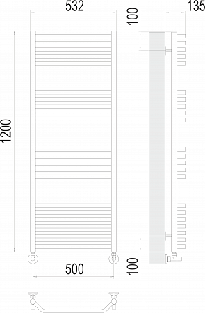 Виктория П22 500х1200 Полотенцесушитель  TERMINUS Челябинск - фото 3