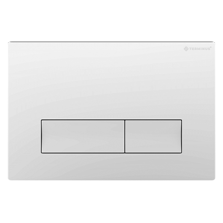 Клавиша смыва для инсталляции Terminus Classic кнопка прямоугольник цвет белый Челябинск - фото 1