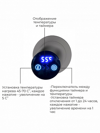 Аккорд П5 500х800 электро Полотенцесушитель TERMINUS Оружейная сталь Челябинск - фото 4